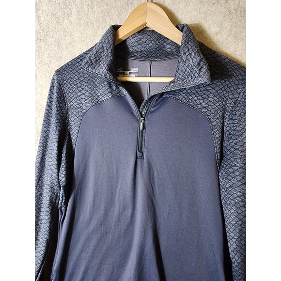 UNDER ARMOUR Blue Printed Qualifier 1/4 Zip Running Casual Pullover Jacket SZ L - Picture 3 of 8